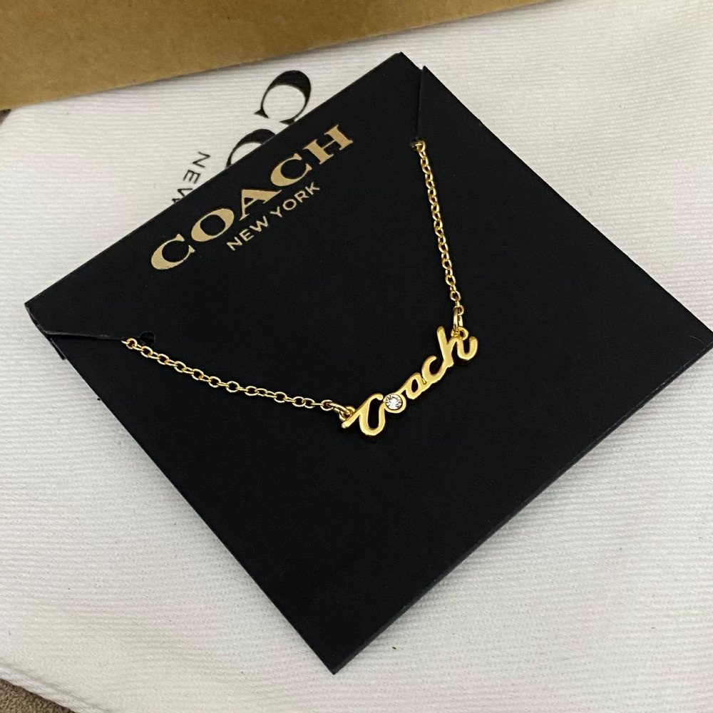 Coach Letter Metal Necklace Choker